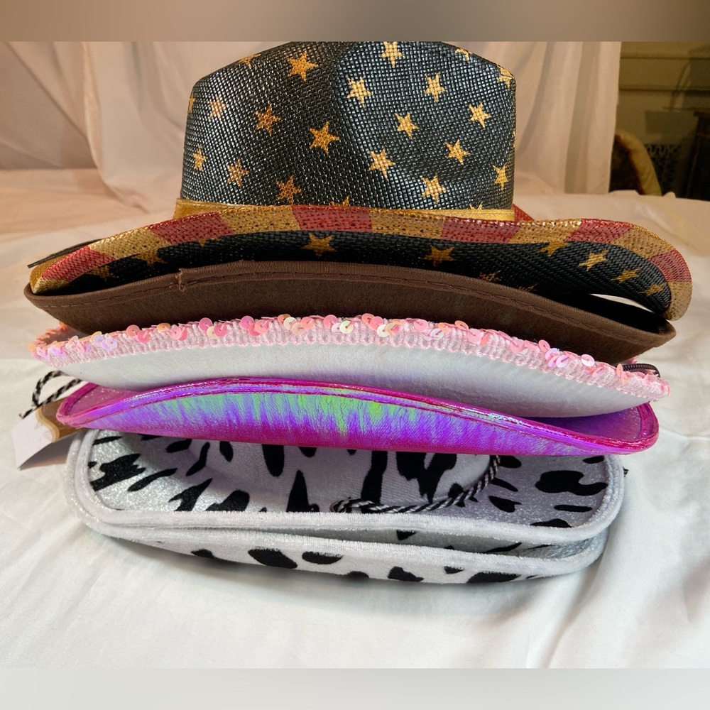 Colorful Cowboy Hat Collection for parties 6 total - Picture 11 of 11